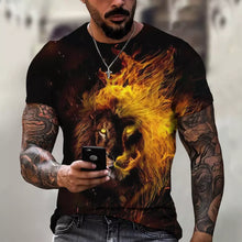 Carregar imagem no visualizador da galeria, Camiseta Masculina 3D Manga Curta Felines