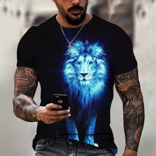 Carregar imagem no visualizador da galeria, Camiseta Masculina 3D Manga Curta Felines