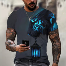 Carregar imagem no visualizador da galeria, Camiseta Masculina 3D Manga Curta Felines