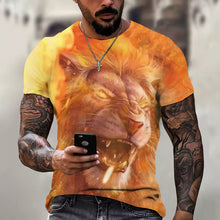 Carregar imagem no visualizador da galeria, Camiseta Masculina 3D Manga Curta Felines