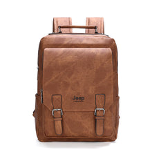 Carregar imagem no visualizador da galeria, Mochila de Couro Impermeável Jeep Classic Marrom