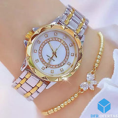 Relógio Feminino de Luxo Elegance + Brindes