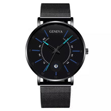 Carregar imagem no visualizador da galeria, Relógio Masculino Minimalista - Black Ocean Azul