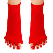 Carregar imagem no visualizador da galeria, Meia Corretora de Joanete Confortável - Alivium Vermelho