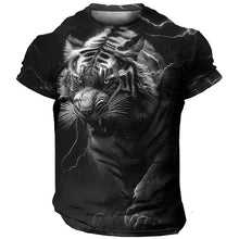 Carregar imagem no visualizador da galeria, Camiseta Masculina 3D Manga Curta Tiger Premium