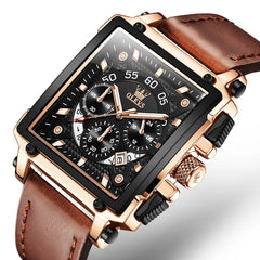 Relógio de Luxo Masculino Quadrado Precision Prime