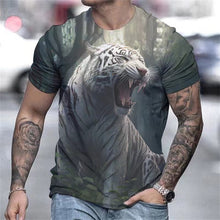 Carregar imagem no visualizador da galeria, Camiseta Masculina 3D Manga Curta Tiger Max