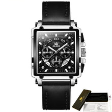 Carregar imagem no visualizador da galeria, Relógio de Luxo Masculino Quadrado Precision Prime Prata