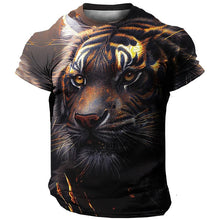 Carregar imagem no visualizador da galeria, Camiseta Masculina 3D Manga Curta Tiger Premium