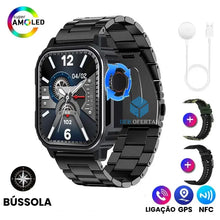 Carregar imagem no visualizador da galeria, Smartwatch Nfc Militar Multifuncional Premium - Ironmax Preto