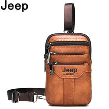 Carregar imagem no visualizador da galeria, Bolsa Masculina Transversal de Couro Jeep Original
