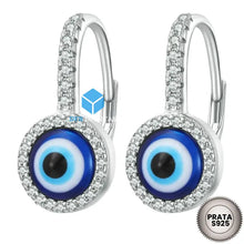 Brinco Feminino Olho Grego de Prata 925