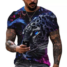 Carregar imagem no visualizador da galeria, Camiseta Masculina 3D Manga Curta Felines
