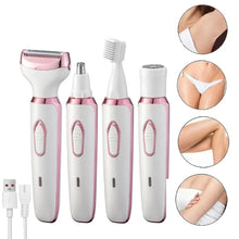 Depilador Feminino Elétrico Recarregável 4 em 1
