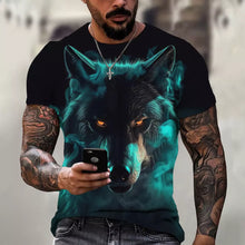 Carregar imagem no visualizador da galeria, Camiseta Masculina 3D Manga Curta Felines
