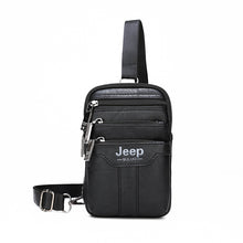 Carregar imagem no visualizador da galeria, Bolsa Masculina Transversal de Couro Jeep Original preto
