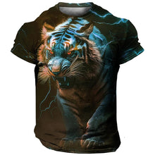 Carregar imagem no visualizador da galeria, Camiseta Masculina 3D Manga Curta Tiger Premium
