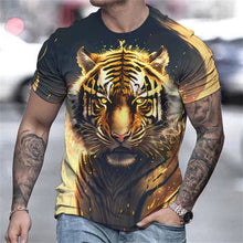 Carregar imagem no visualizador da galeria, Camiseta Masculina 3D Manga Curta Tiger Max
