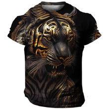 Carregar imagem no visualizador da galeria, Camiseta Masculina 3D Manga Curta Tiger Premium
