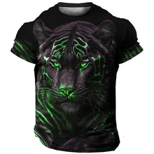 Carregar imagem no visualizador da galeria, Camiseta Masculina 3D Manga Curta Tiger Premium
