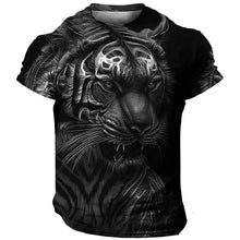 Carregar imagem no visualizador da galeria, Camiseta Masculina 3D Manga Curta Tiger Premium
