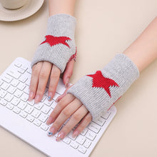 Carregar imagem no visualizador da galeria, Luva Térmica de Lã Premium Cinza - Estrela
