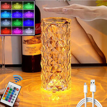 Carregar imagem no visualizador da galeria, Luminária de Luxo Cristal Para Mesa Touch Usb
